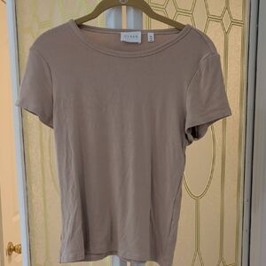 Cyrus Women's Taupe Short Sleeve Tee